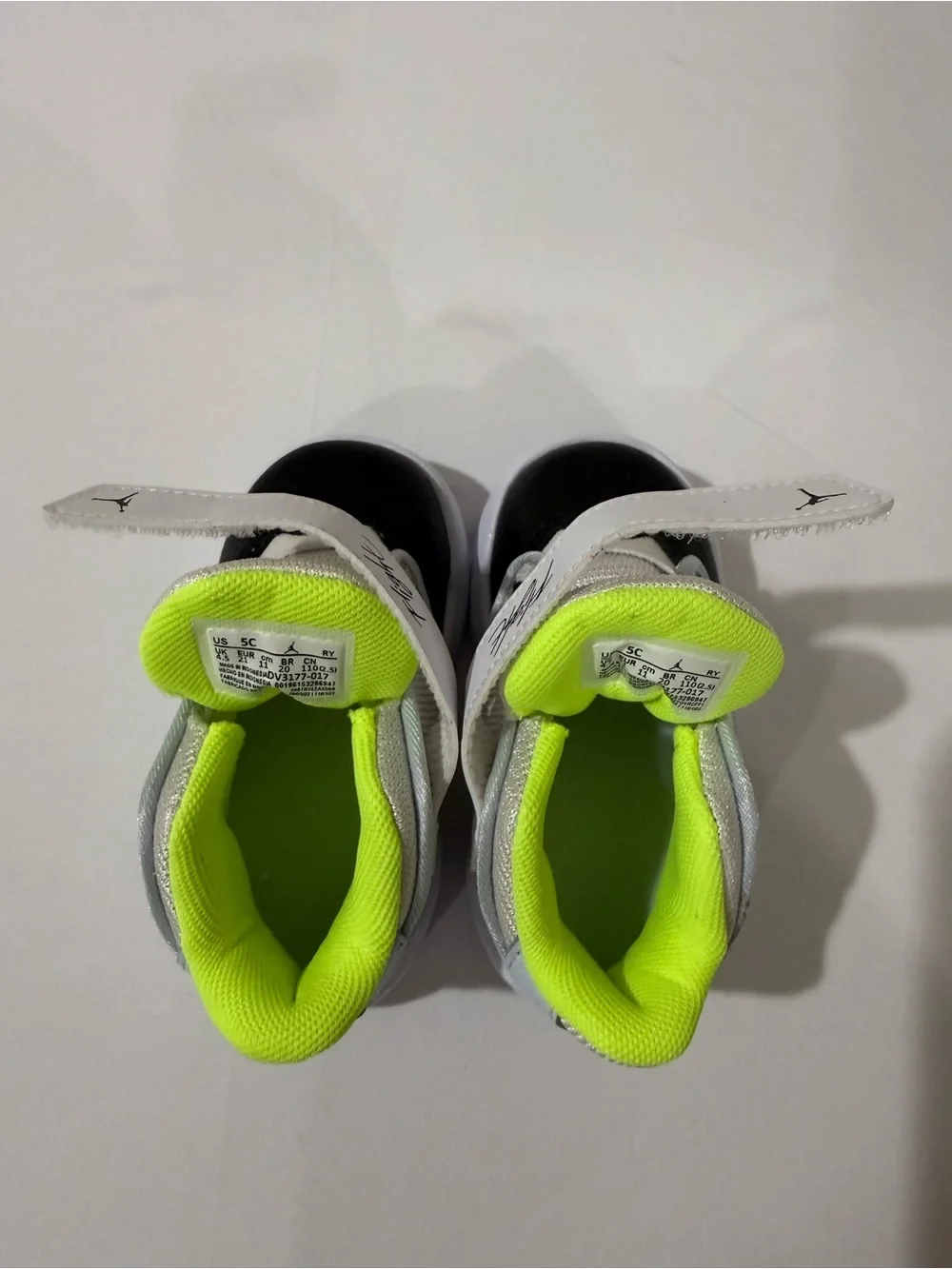 Jordan Flight Toddler Sneakers Size 5C Black Silver Volt NEW